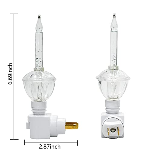 Silver Glitter Bubble Night Lights 2 Pack with Gold Fluid for Christmas & Bedroom Decor - Sliver Night Lights