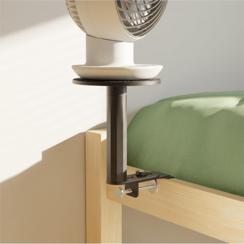 Adjustable Fan Holder Mount for Bunk and Lofted Dorm Beds, Black