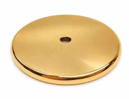 Polished Brass Clock Weight Shell Cap - Rounded Edge Replacement Cover
