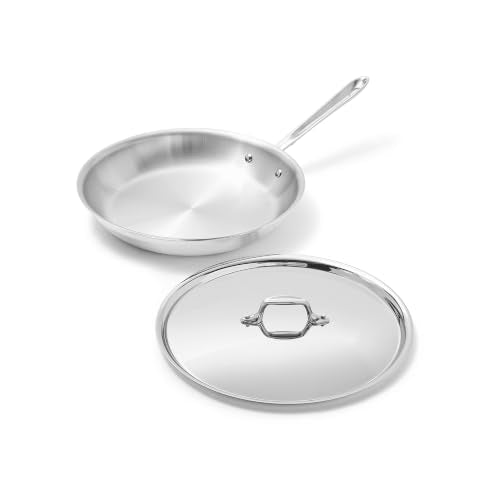 Tri-Ply Stainless Steel 12-Inch Frying Pan with Lid - Induction & Oven Safe