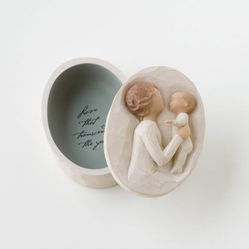 Hand-Painted Keepsake Box with Sentiment for Jewelry & Treasures
