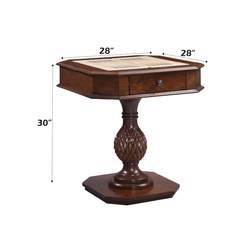 Reversible 3-in-1 Game Table with Storage Drawers - 20-Inch Square