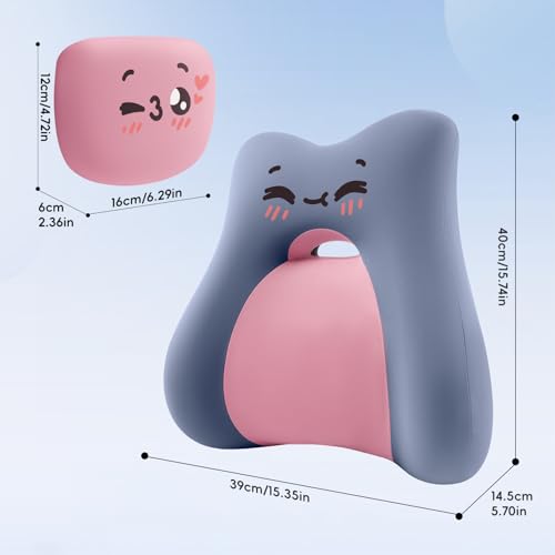 Ergonomic Memory Foam Lumbar Support Pillow for Car & Office