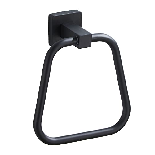 Matte Black Towel Ring - Wall Mount 304 Stainless Steel Hand Towel Holder