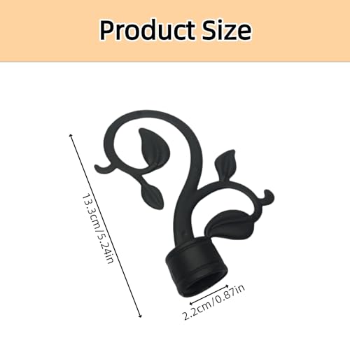 4PCS Decorative Curtain Rod Finials for 0.87-inch Diameter Poles