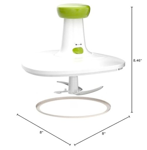 Brieftons Express Manual Food Chopper: 6.8-Cup, Hand Chopper Vegetable Cutter to Chop Veggies, Fruits, Herbs, Garlic Onion Chopper for Salsa, Salad, Pesto, Hummus, Guacamole, Coleslaw, Indian Cooking