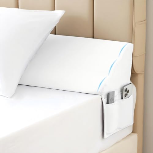 King Bed Wedge Pillow for Headboard Gap - 76"x10"x6" White
