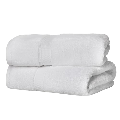 Egyptian Cotton Bath Towel Set, 2-Piece Plush & Absorbent Bathroom Towels