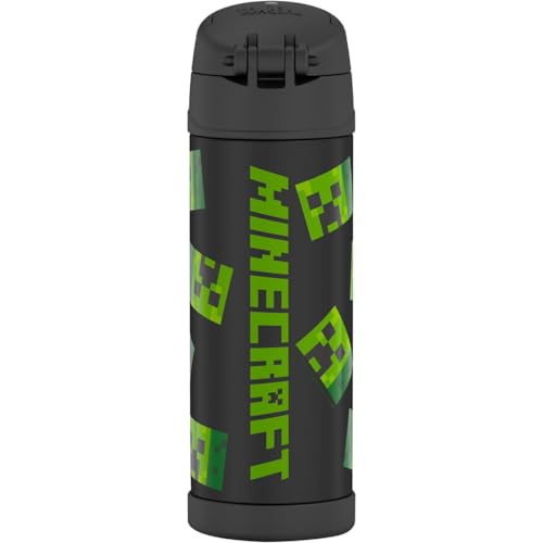 THERMOS FUNtainer Minecraft Kids Insulated Water Bottle 16oz