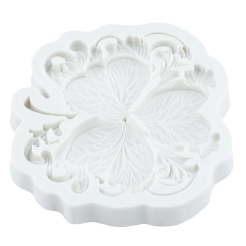 QDMOLDS Four Leaf Clover Silicone Mold for Cake Decorating, Style L