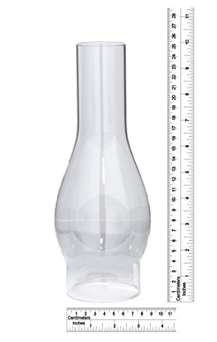 Clear Glass Oil Lamp Chimney - 3 x 10 Inch Borosilicate Replacement