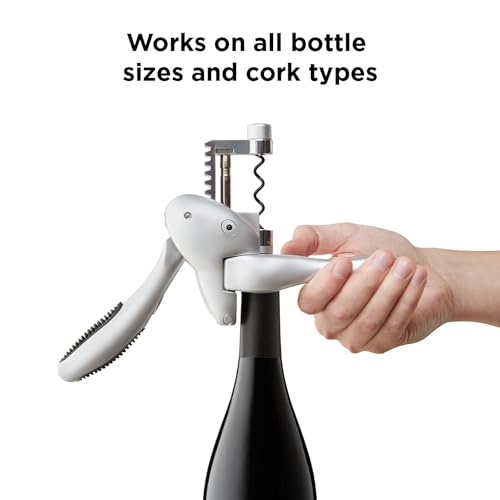 Rabbit Original Lever Corkscrew Wine Opener with Foil Cutter & Extra Spiral - Silver / 1 Count