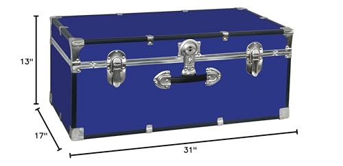 30-Inch Footlocker Storage Trunk for Dorm, Camp, and Home Organization
