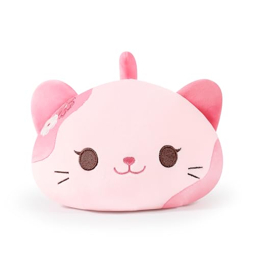 Sakura Cat Plush 13-Inch Stuffed Animal Kawaii Pink Kitty Pillow Toy