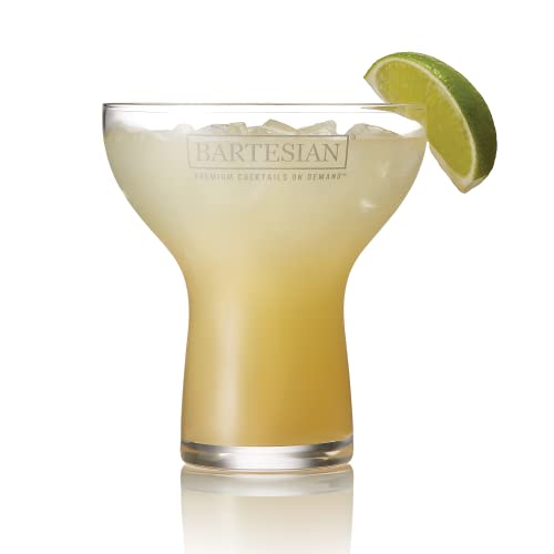 Bartesian Stemless Margarita Cocktail Glass Set - 2 Glasses for Margaritas & Cocktails