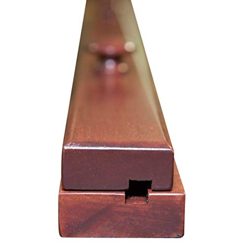 96-Inch Wooden Quilt Hanger for Wall, Handcrafted Cherry Wood Quilt Rack