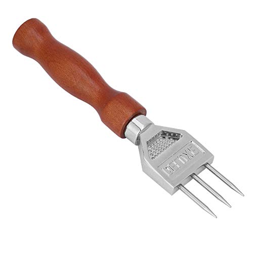POCREATION Stainless Steel Ice Pick with Wood Handle - Bar & Restaurant Tool