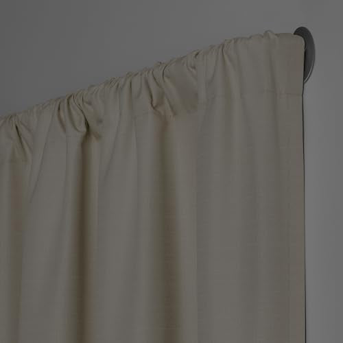 Eclipse Clinton Blackout Curtain Rod, 5/8 Inch Double Bar Wrap Around Adjustable - Fits Windows 48 to 86 Inch, Brushed Nickel Finish