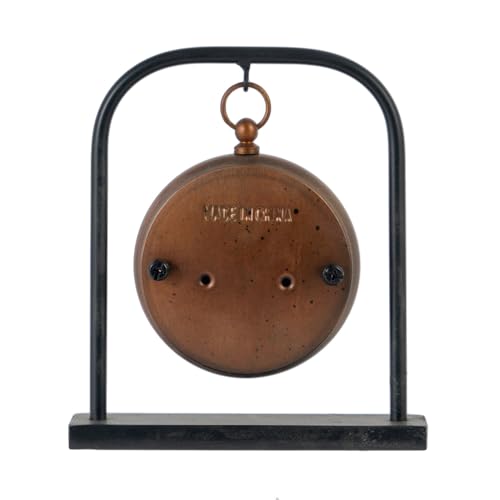 Nikky Home Small Vintage Desk Clock - Silent Retro Bronze Table Clock