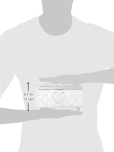 Musical Ballerina Jewelry Box with Mirror, Silverplate Keepsake Gift