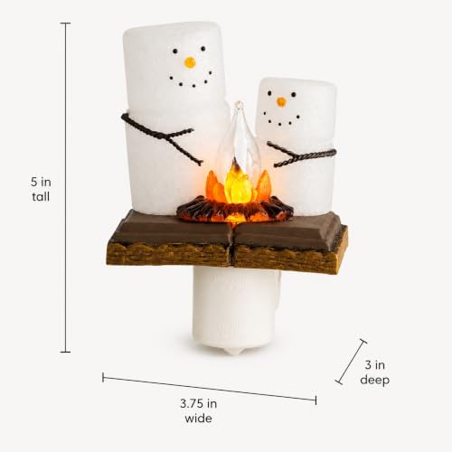 S'mores Campfire Night Light - Rustic Camping Decor for Bedroom & Home
