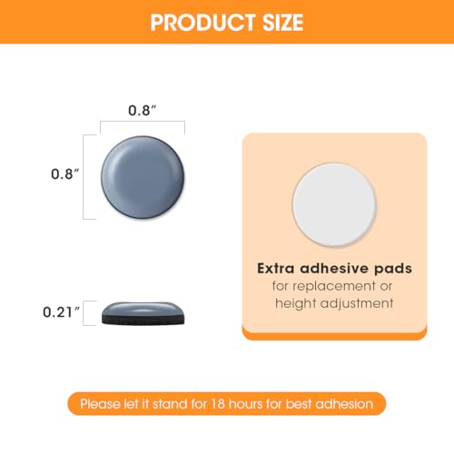 Self-Adhesive PTFE Appliance Sliders for Kitchen Countertops (8 Pack)