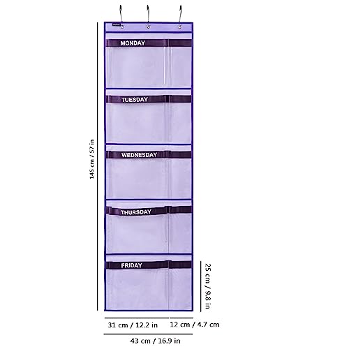 Weekly Kids Clothes Organizer Hanging Closet Storage Monday to Friday