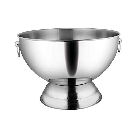 3.5 Gallon Stainless Steel Punch Bowl with Ring Handles - Heavy Duty