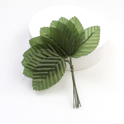 Veloshine 10Pcs Artificial Leaves with Bendable Stems for DIY Wreaths & Decor
