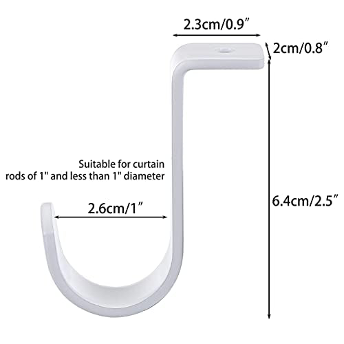 3-Pack Metal Ceiling Mount Curtain Rod Brackets for 5/8 to 1 Inch Rods