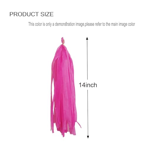 Pink Tissue Paper Tassel Garland Banner, 15-Piece DIY Party Decoration