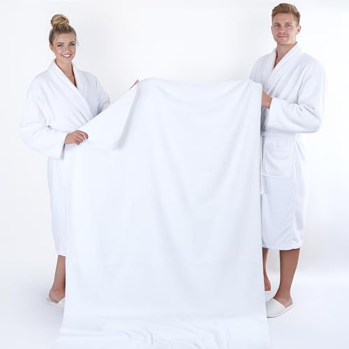 Oversized Turkish Cotton Bath Sheet, 40x80 Extra Large Absorbent Towel