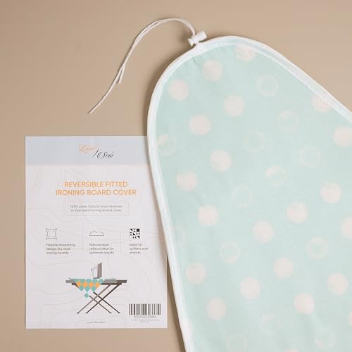 Reversible Wool & Cotton Ironing Board Cover - Fits 54" x 15" Boards