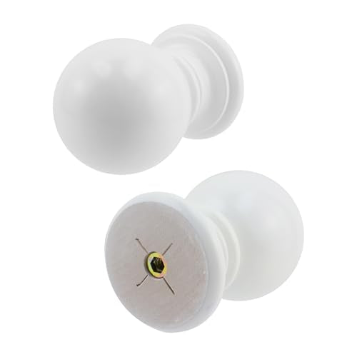 2 Pcs Solid Beech Wood Ball Finials for Bed Posts, Staircases, and Decor