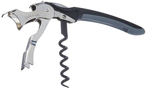 Franmara Black Murano Two-Step Waiter's Corkscrew with Soft-Touch Handle