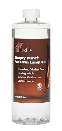 Paraffin Lamp Oil 32 oz - Smokeless Indoor Fuel, Kosher Certified