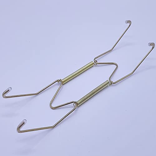 8-Inch Invisible Plate Hangers for Walls - Gold Wire Wall Holders (5 Pack)