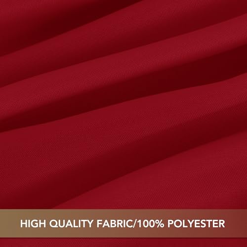 Sancua 8 Pack Red Round Tablecloth 120 Inch for 48-96 Inch Tables