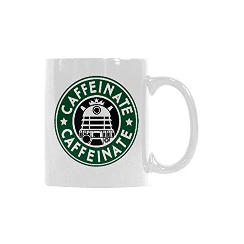Caffeinate Ceramic Coffee Mug 11oz – White Tea & Coffee Cup