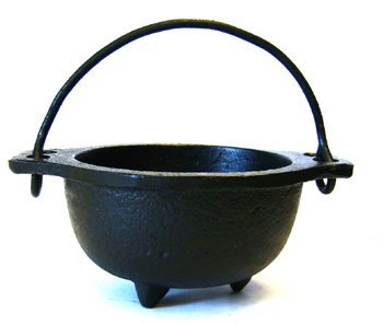 Cast Iron Cauldron for Incense Burning and Smudging, 4-Inch