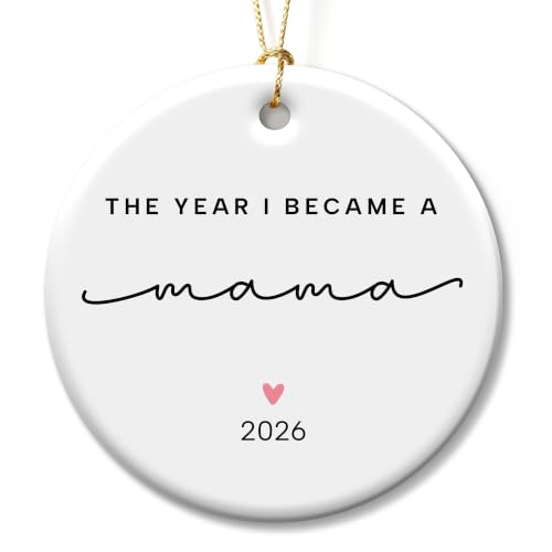 First Time Mom Christmas Ornament - Baby Announcement Gift for New Mama 2026