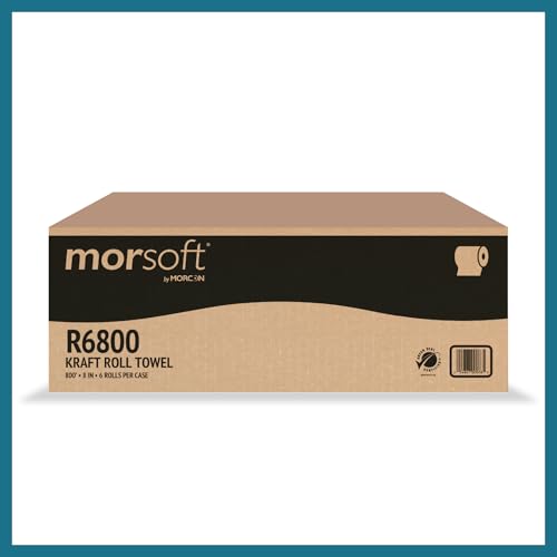100% Recycled Hardwound Paper Towel Rolls, Brown, 800 ft (6 Pack)