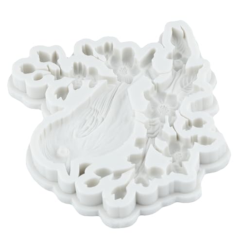 QDMOLDS Bird Flower Branch Silicone Fondant Mold – Style H