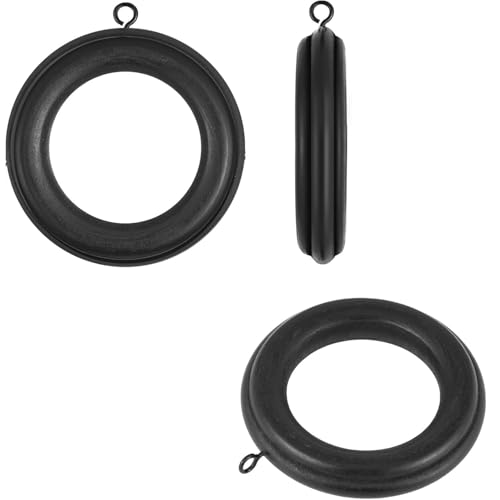 20 Pack Beech Wood Curtain Rings, 1.8-Inch Interior Diameter for Drapery