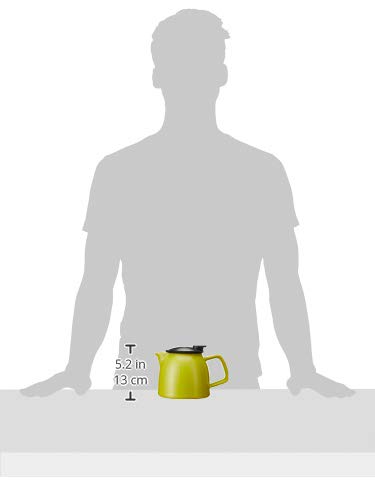 FORLIFE Lime Ceramic Teapot with Basket Infuser 26oz, Lead-Free Kitchen