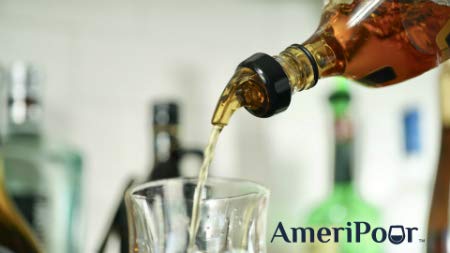 AmeriPour Clear 1.5oz Liquor Pourers - 3 Pack for Oversized Bottles, Made in USA