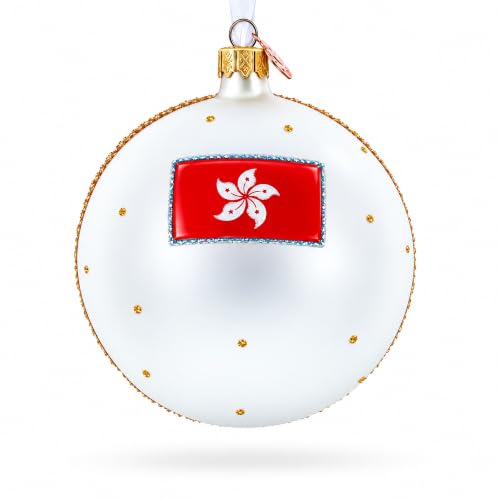 Victoria Peak Hong Kong Glass Ball Christmas Ornament 4 Inch – Hand-Painted German Glass
