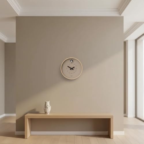 Cloudnola Wooden Cuckoo Clock Beige 10.3 Inch Wall & Table Decor