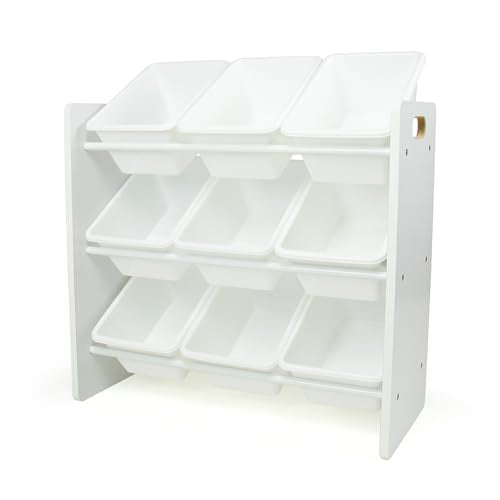 3-Tier Kids Toy Organizer with 9 Removable Bins - Sturdy Storage Shelf