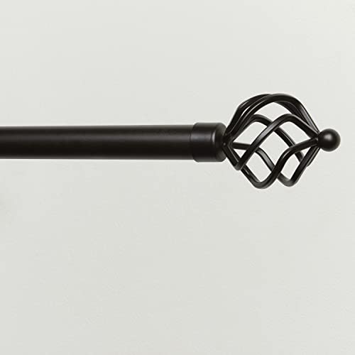 Adjustable Curtain Rod Set, 1-Inch Diameter, 66-120 Inches, Matte Bronze